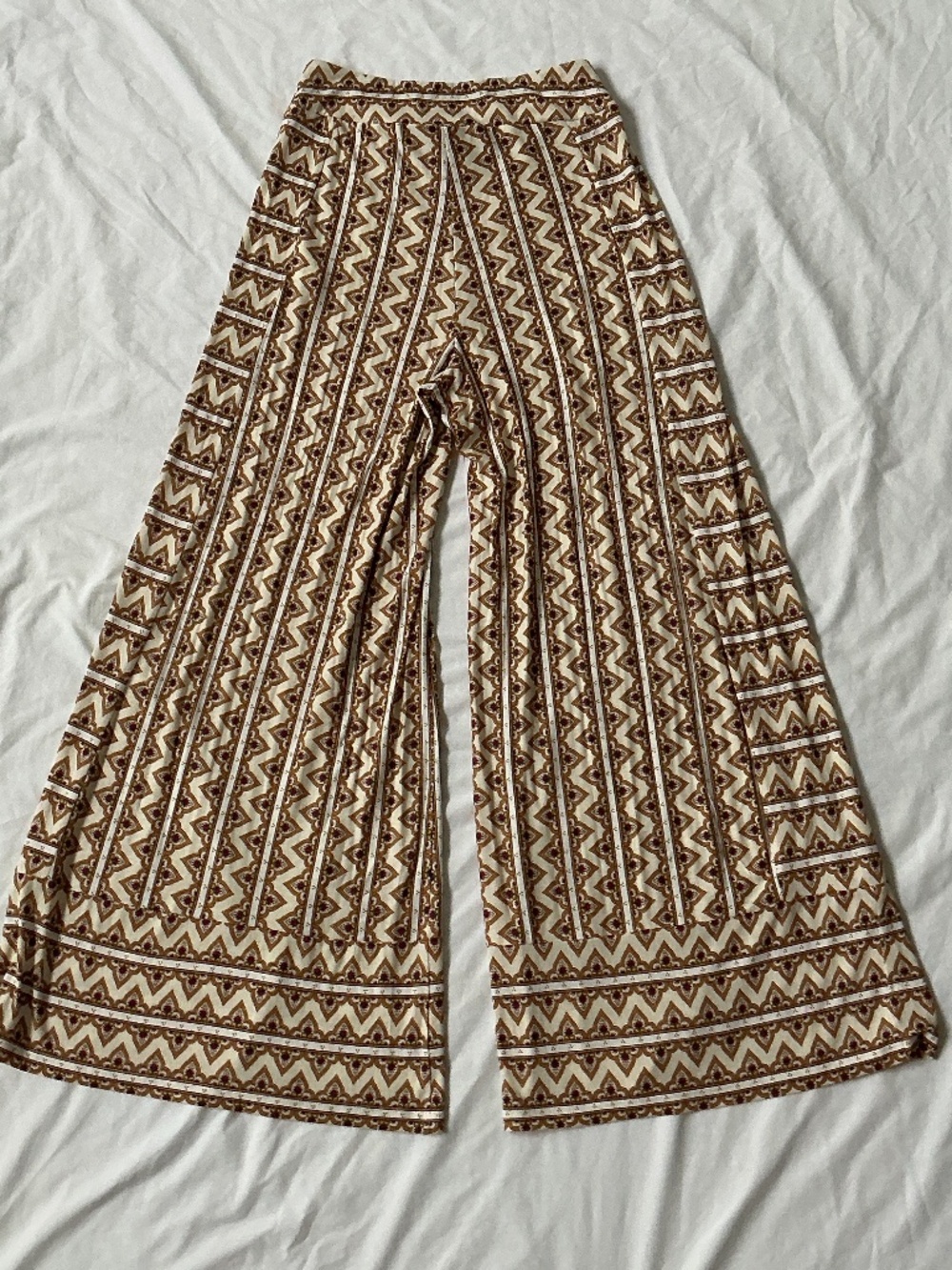 Farm Rio Anthropologie sz S Striped Wide Leg Boho Pant - Picture 9 of 10
